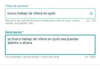 busco trabajo de niñera en quito 0985995586