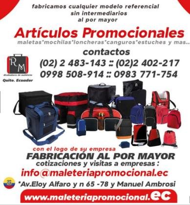 FABRICA DE MOCHILAS Y MALETAS PROMOCIONALES PARA EMPRESAS RM