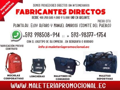 FABRICA DE MOCHILAS Y MALETAS PROMOCIONALES PARA EMPRESAS RM