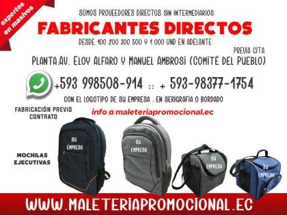 FABRICA DE MOCHILAS Y MALETAS PROMOCIONALES PARA EMPRESAS RM