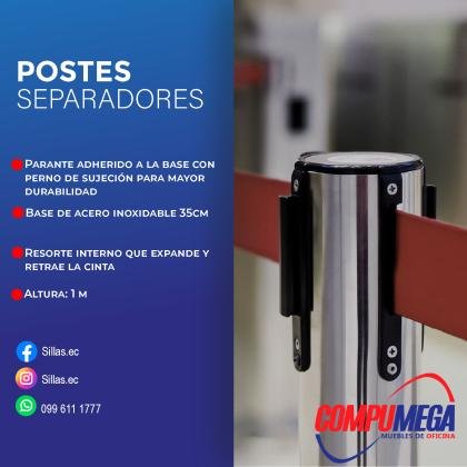 Postes separadores de filas