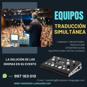 Traducción SImultánea eventos LIMA PERU www.traduperu-languages.com