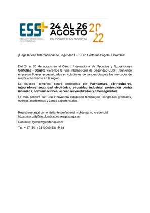 FERIA INTERNACIONAL DE SEGURIDAD ESS+