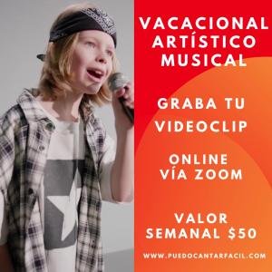 Curso Vacacional Artístico Musical Via Zoom 2022