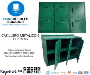 CASILLEROS METALICOS 6 PUERTAS