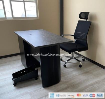 ESCRITORIO RECTANGULAR SOPORTE MEDIA LUNA