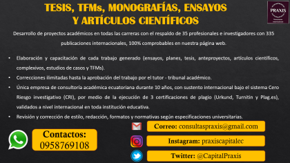 Asistencia en ensayos, tesis y TFM´s