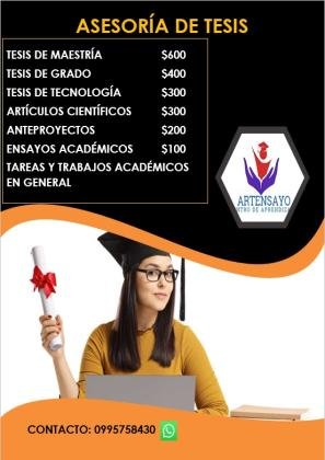TESIS ENSAYOS Y ARTÍCULOS ACADÉMICOS