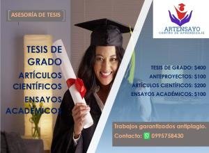 TESIS ENSAYOS Y ARTÍCULOS ACADÉMICOS