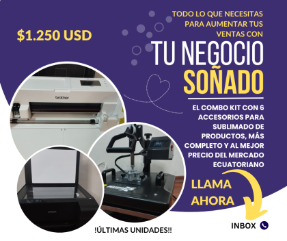 Crea productos ÚNICOS con nuestro kit completo de sublimado