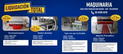 LIQUIDACION DE MAQUINAS PARA FABRICACION DE MUEBLES MODULARES