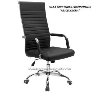 SILLA GIRATORIA  ALICE NEGRO
