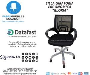 SILLA GIRATORIA GLORIA NEGRO