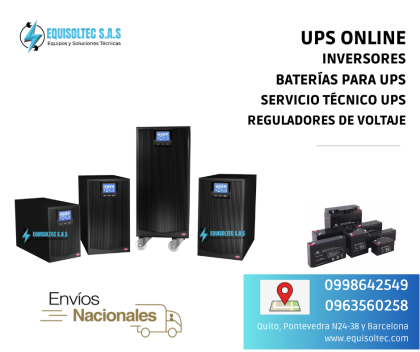 UPS ONLINE - INVERSORES - REGULADOR DE VOLTAJE - BATERIA UPS - SERVICIO TECNICO UPS