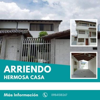SE ARRIENDA HERMOSA CASA EN LA COLINA FRENTE A LA ESPE