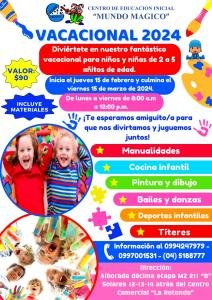 Curso Vacacional 2024 Guayaquil - Niños y niñas de 2 a 5 años