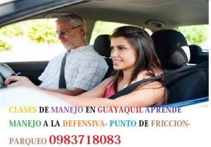 CLASES DE MANEJO EN GUAYAQUIL APRENDE MANEJO A LA DEFENSIVA 0983718083