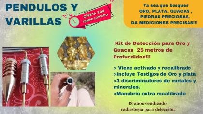 DETECTOR DE ORO (recalibrado con discriminador de metales y minerales) incluye testigos