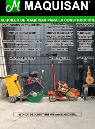 ALQUILER DE CORTADORAS DE PISO